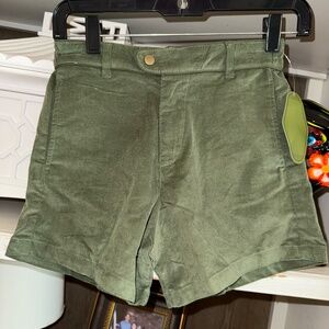 Cadets Corduroy Shorts in Green SZ 10-12 (25-28” Waist) NWT
